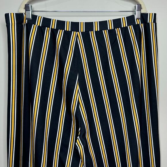 Mod X Striped Flowy Pants Size 1X Elastic Waist - Picture 5 of 8